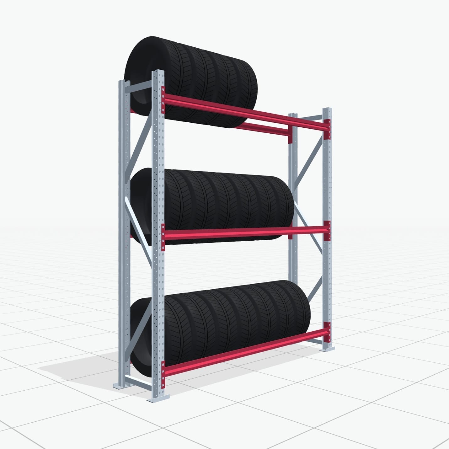Bandenstellingen RSX 5000, H: 2.400 mm, B: 2.121 mm mm, T: 500 mm (16 - 18
