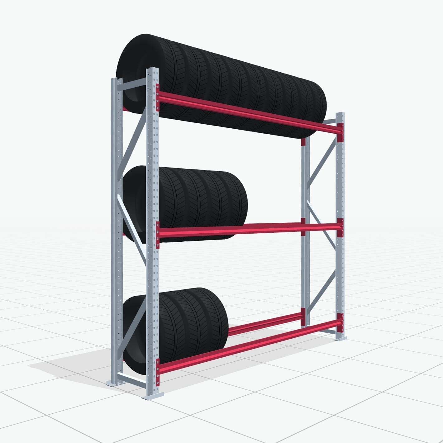 Bandenstellingen RSX 5000, H: 2.400 mm, B: 2.616 mm mm, T: 500 mm (16 - 18