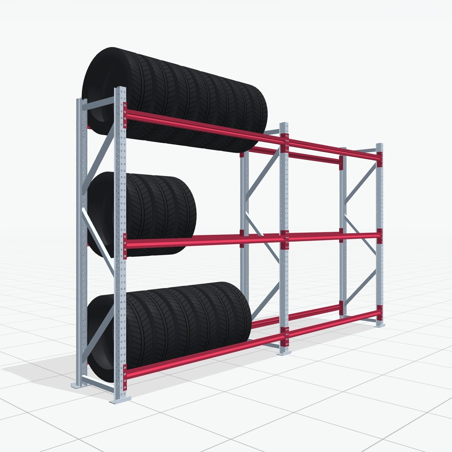 Bandenstellingen RSX 5000, H: 2.400 mm, B: 4.177 mm mm, T: 600 mm (19 - 21