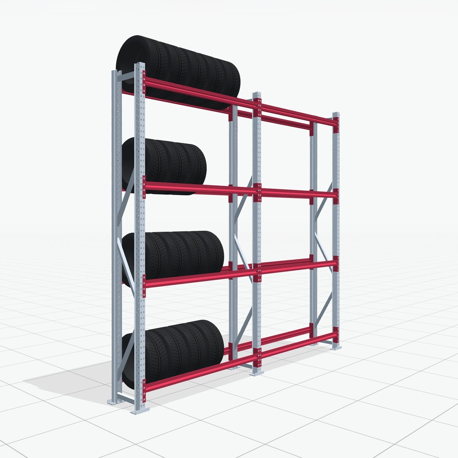 Bandenstellingen RSX 5000, H: 3.000 mm, B: 3.187 mm mm, T: 400 mm (13 - 15