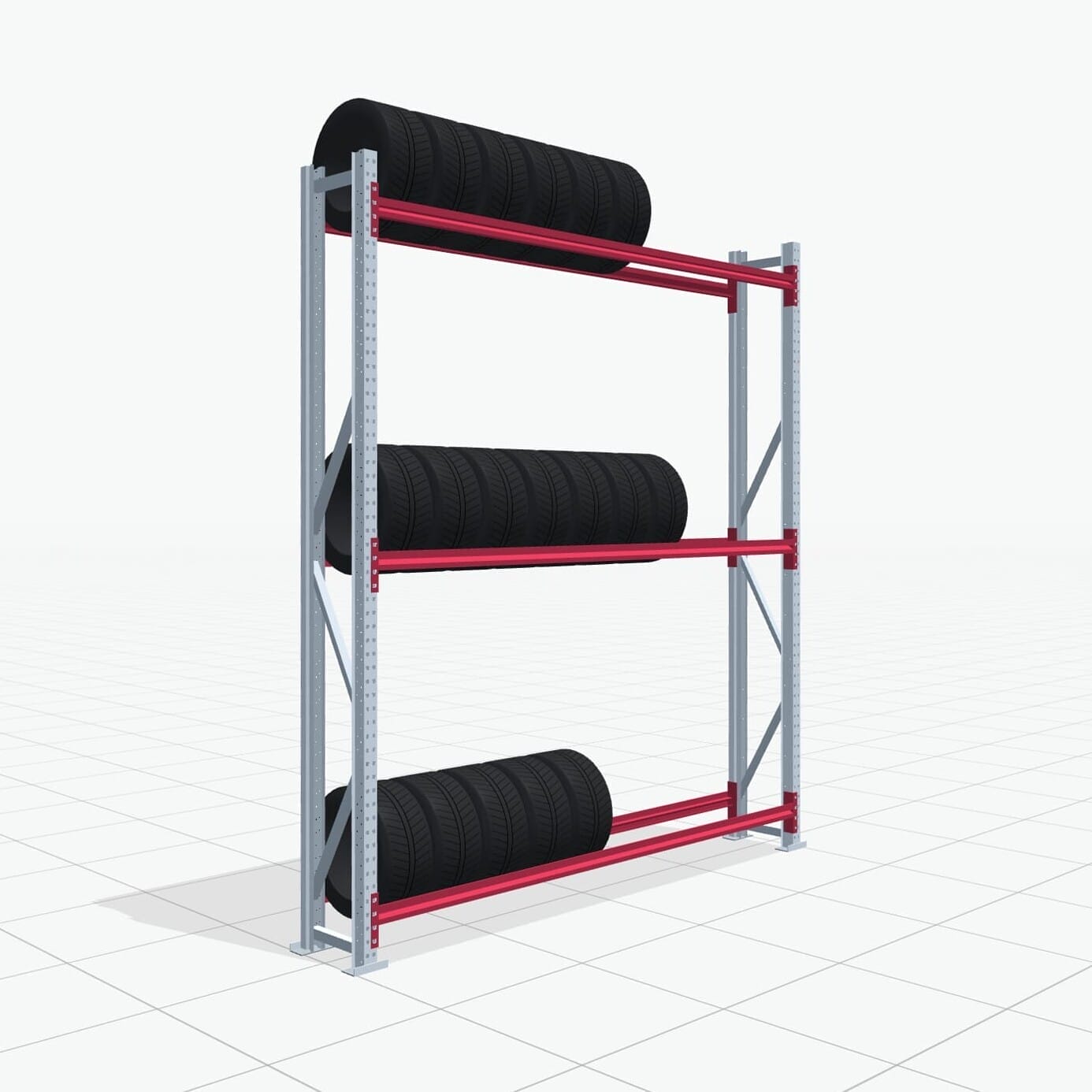 Bandenstellingen RSX 5000, H: 3.000 mm, B: 2.616 mm mm, T: 400 mm (13 - 15