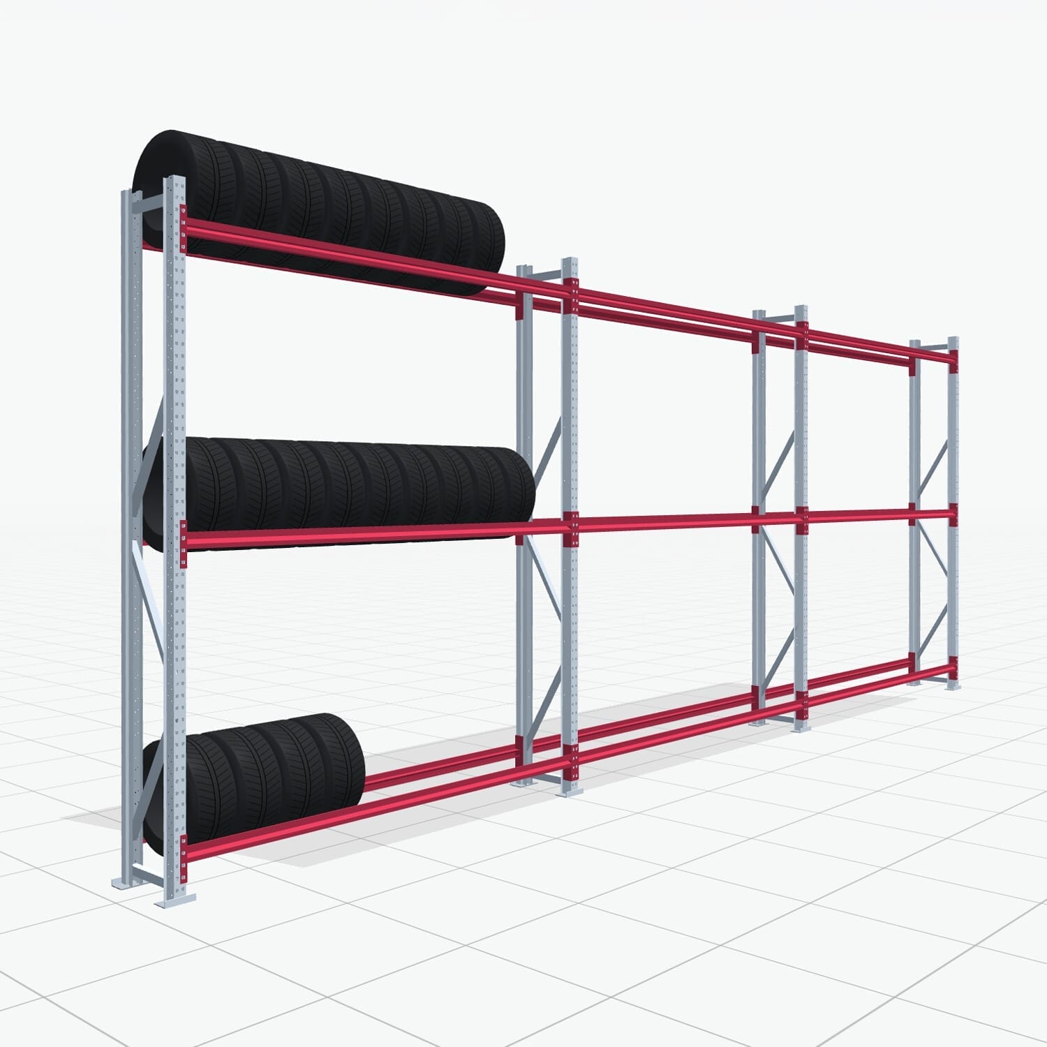 Bandenstellingen RSX 5000, H: 3.000 mm, B: 7.718 mm mm, T: 400 mm (13 - 15