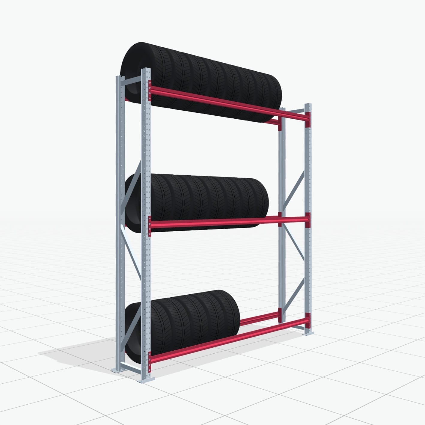 Bandenstellingen RSX 5000, H: 3.000 mm, B: 2.616 mm mm, T: 500 mm (16 - 18