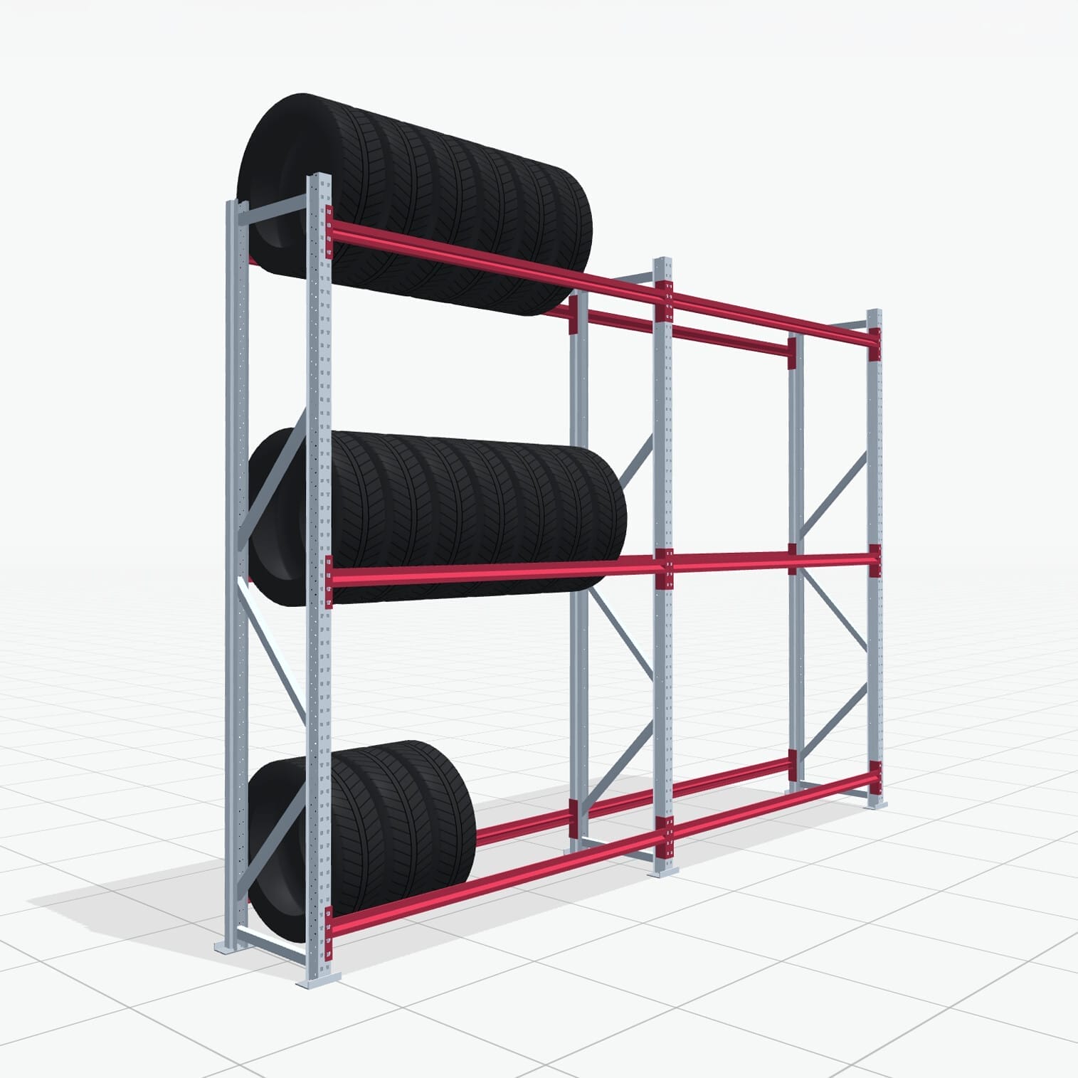 Bandenstellingen RSX 5000, H: 3.000 mm, B: 4.177 mm mm, T: 600 mm (19 - 21